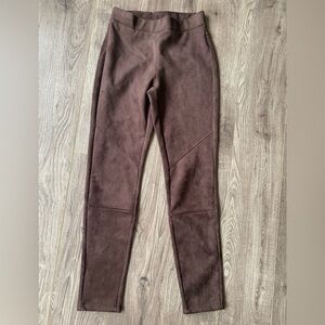 Philosophy faux suede chocolate brown leggings NWT size xs